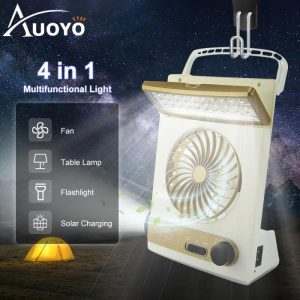 Solar Camping Light with Fan